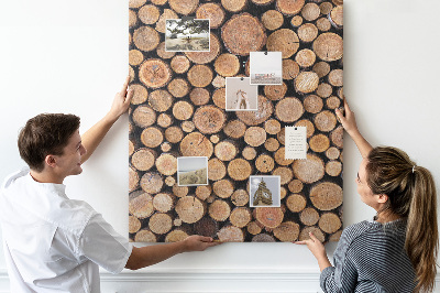Tableau de liège Bois naturel en sections rondes