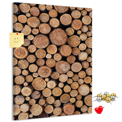 Tableau de liège Bois naturel en sections rondes