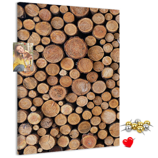 Tableau de liège Bois naturel en sections rondes