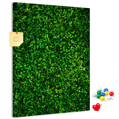 Tableau en liège fantaisie mur vert dense et feuillu