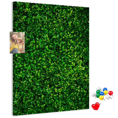 Tableau en liège fantaisie mur vert dense et feuillu