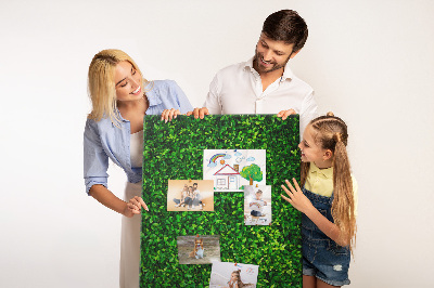 Tableau en liège fantaisie mur vert dense et feuillu