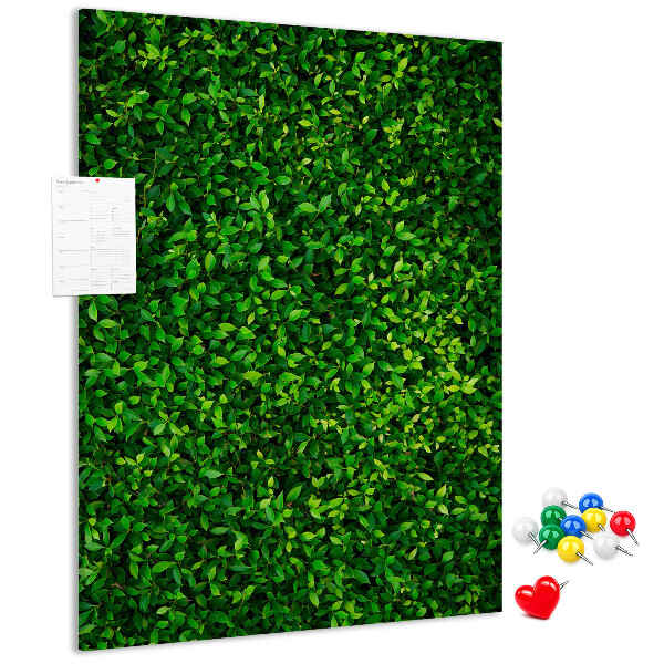 Tableau en liège fantaisie mur vert dense et feuillu