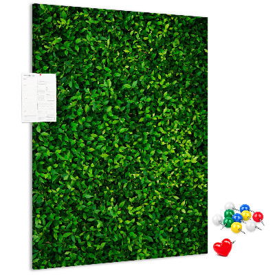 Tableau en liège fantaisie mur vert dense et feuillu