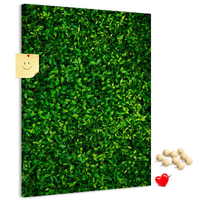 Tableau en liège fantaisie mur vert dense et feuillu