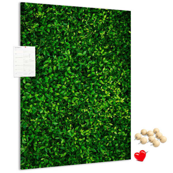 Tableau en liège fantaisie mur vert dense et feuillu