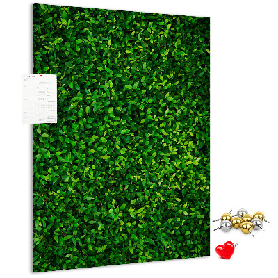 Tableau en liège fantaisie mur vert dense et feuillu