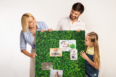 Tableau en liège fantaisie mur vert dense et feuillu