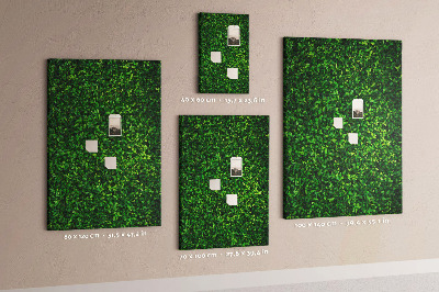 Tableau en liège fantaisie mur vert dense et feuillu