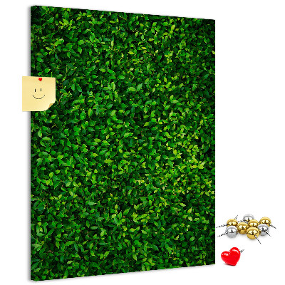 Tableau en liège fantaisie mur vert dense et feuillu