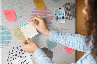 Tableau en liège déco Taches et lignes colorées en arrière-plan
