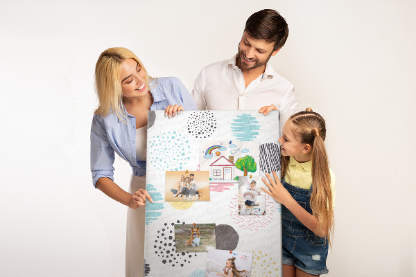 Tableau en liège déco Taches et lignes colorées en arrière-plan