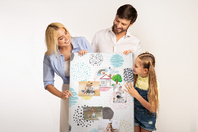 Tableau en liège déco Taches et lignes colorées en arrière-plan
