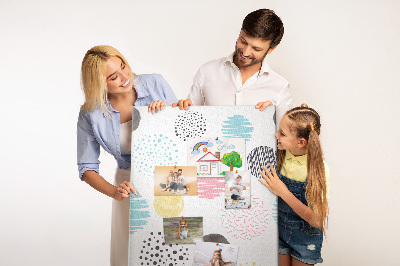 Tableau en liège déco Taches et lignes colorées en arrière-plan