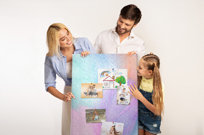 Tableau en liège fantaisie Plumes délicates aux couleurs pastel