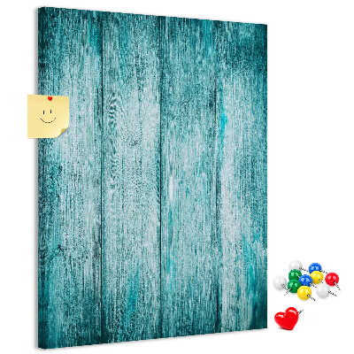 Tableau de liège Planches de bois bleu soleil en arrière-plan
