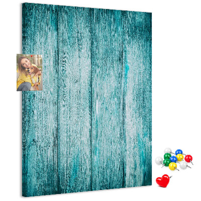 Tableau de liège Planches de bois bleu soleil en arrière-plan