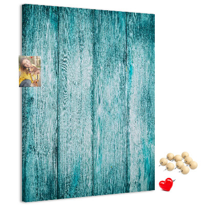 Tableau de liège Planches de bois bleu soleil en arrière-plan