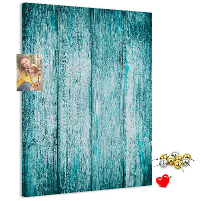 Tableau de liège Planches de bois bleu soleil en arrière-plan