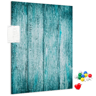 Tableau de liège Planches de bois bleu soleil en arrière-plan