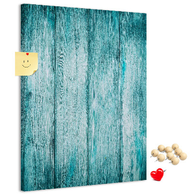 Tableau de liège Planches de bois bleu soleil en arrière-plan