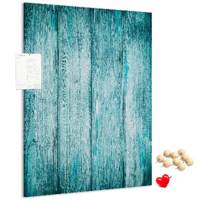 Tableau de liège Planches de bois bleu soleil en arrière-plan
