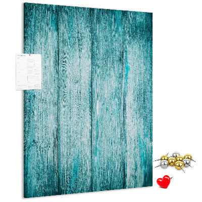 Tableau de liège Planches de bois bleu soleil en arrière-plan