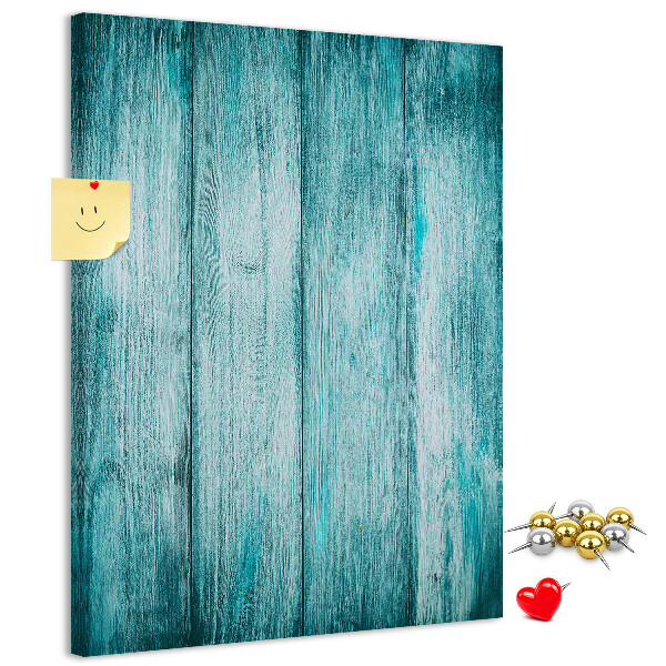 Tableau de liège Planches de bois bleu soleil en arrière-plan