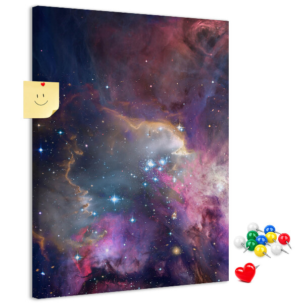 Tableau en liège fantaisie Une nébuleuse cosmique pleine d'étoiles