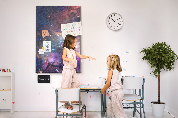 Tableau en liège fantaisie Une nébuleuse cosmique pleine d'étoiles