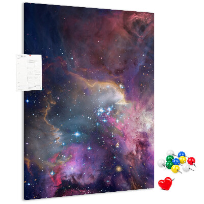 Tableau en liège fantaisie Une nébuleuse cosmique pleine d'étoiles