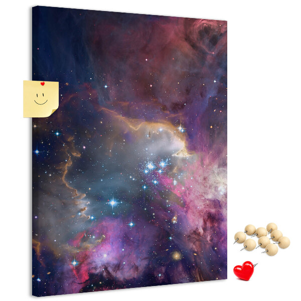Tableau en liège fantaisie Une nébuleuse cosmique pleine d'étoiles