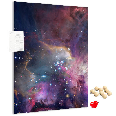 Tableau en liège fantaisie Une nébuleuse cosmique pleine d'étoiles