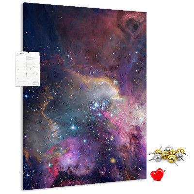 Tableau en liège fantaisie Une nébuleuse cosmique pleine d'étoiles