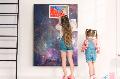 Tableau en liège fantaisie Une nébuleuse cosmique pleine d'étoiles