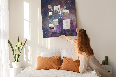 Tableau en liège fantaisie Une nébuleuse cosmique pleine d'étoiles
