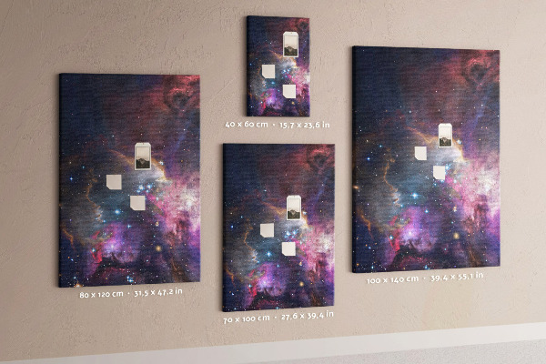 Tableau en liège fantaisie Une nébuleuse cosmique pleine d'étoiles