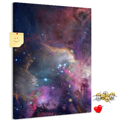 Tableau en liège fantaisie Une nébuleuse cosmique pleine d'étoiles