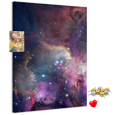 Tableau en liège fantaisie Une nébuleuse cosmique pleine d'étoiles