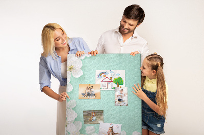 Tableau de liège Motifs floraux sur fond pastel