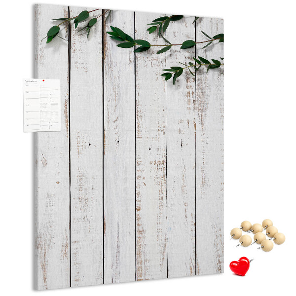 Tableau en liège fantaisie planches rustiques aux branches délicates