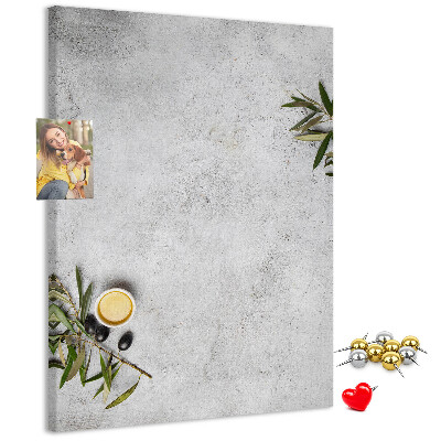 Tableau de liège Fond minimaliste avec une touche d'olive
