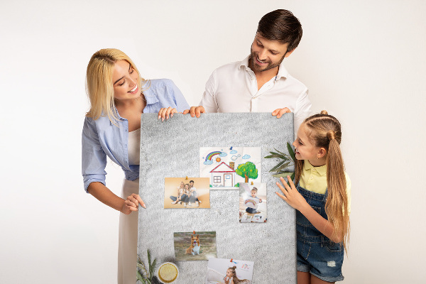 Tableau de liège Fond minimaliste avec une touche d'olive