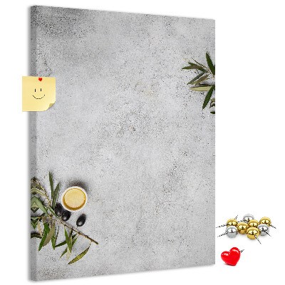 Tableau de liège Fond minimaliste avec une touche d'olive
