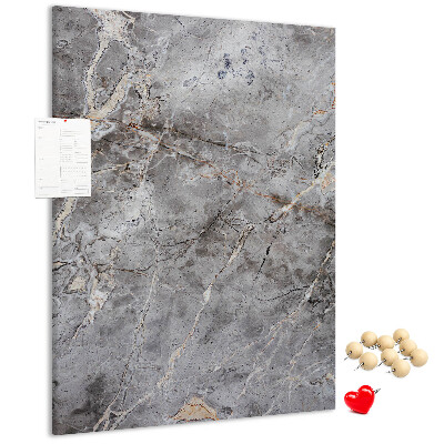 Tableau de liège Marbre gris aux veines délicates