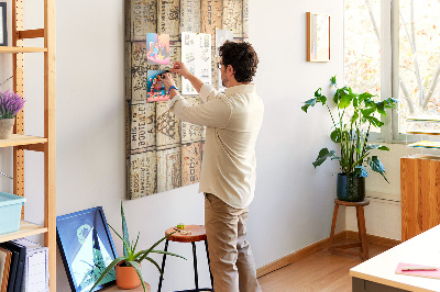 Tableau en liège fantaisie Bouchons de vin de style rustique