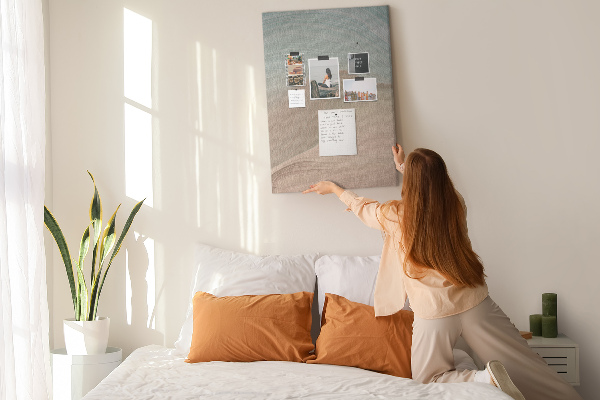 Tableau de liège Des vagues délicates dans des tons pastel