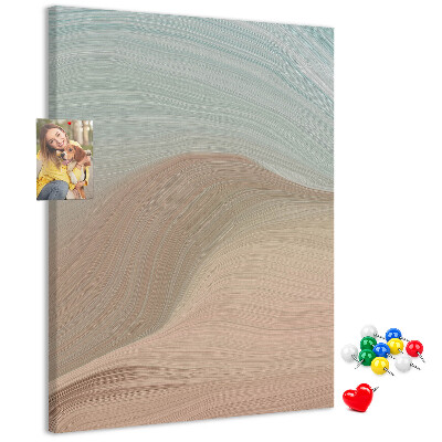 Tableau de liège Des vagues délicates dans des tons pastel