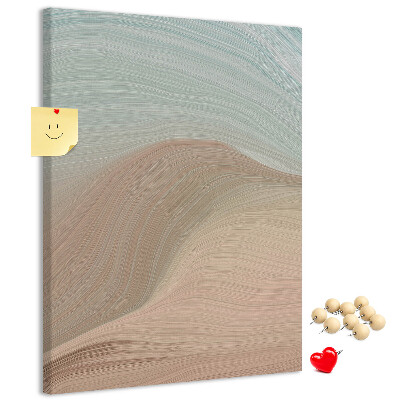 Tableau de liège Des vagues délicates dans des tons pastel