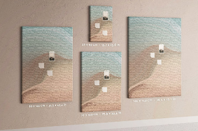 Tableau de liège Des vagues délicates dans des tons pastel